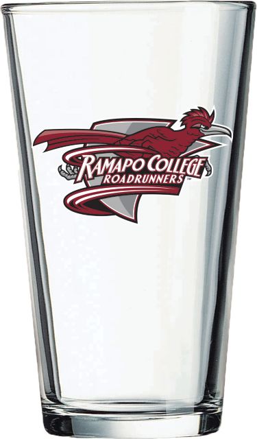 Ramapo College of New Jersey Roadrunners 16 oz. Glass