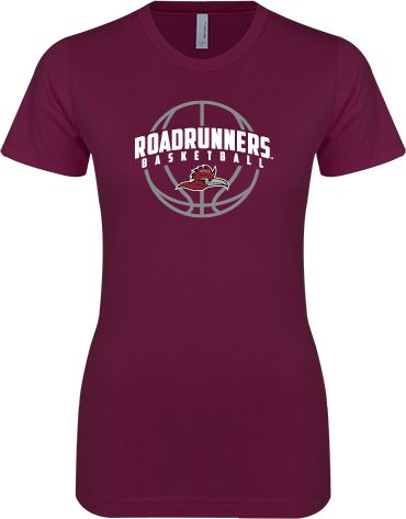 Ramapo Next Level Ladies SoftStyle Junior Fitted Tee Roadrunners Basketball Arched w/ Ball - ONLINE ONLY
