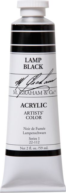 M. Graham Lamp Black 2 fl. oz. (60 ml) Artists Acrylic