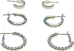 EAR TRIO SMALL HOOPS SILVER